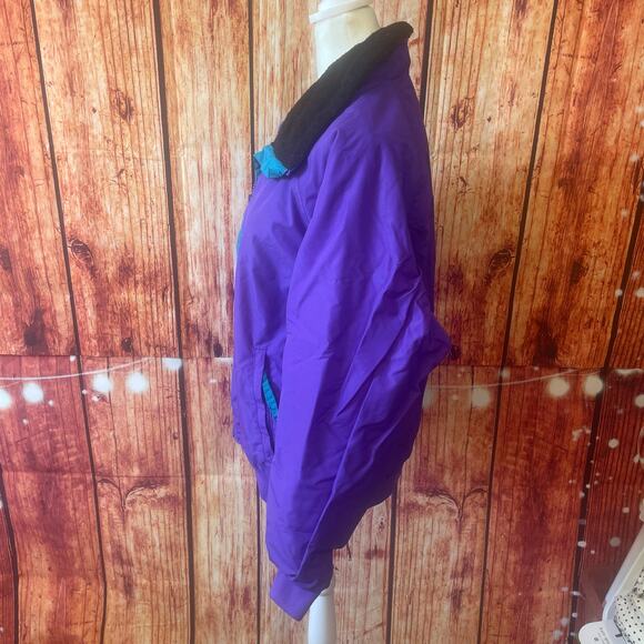 Vintage Columbia purple/teal ski jacket 90s/Y2K size small water resistant - Picture 3 of 6